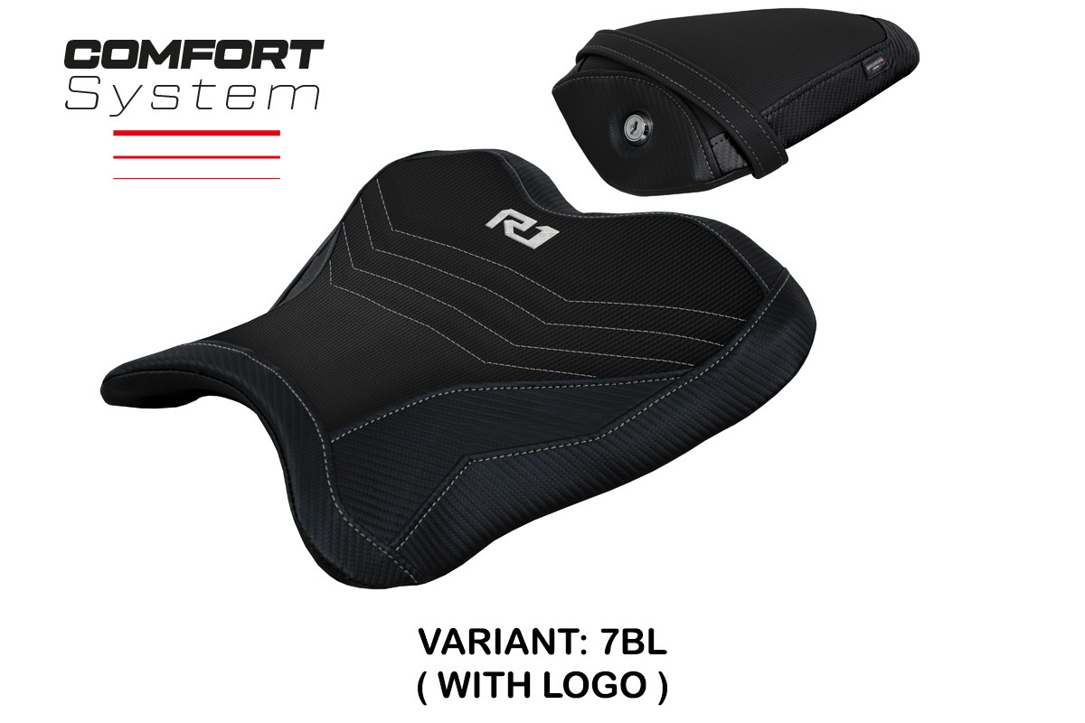 Rivestimento sella TPZ Kagran Comfort Logo nero Yamaha R1 2015-2025