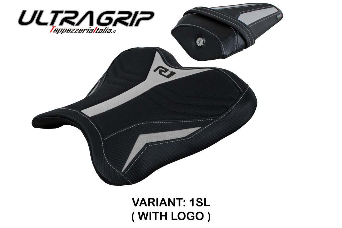 Rivestimento sella TPZ Kagran Ultragrip Logo argento Yamaha R1 2015-2025