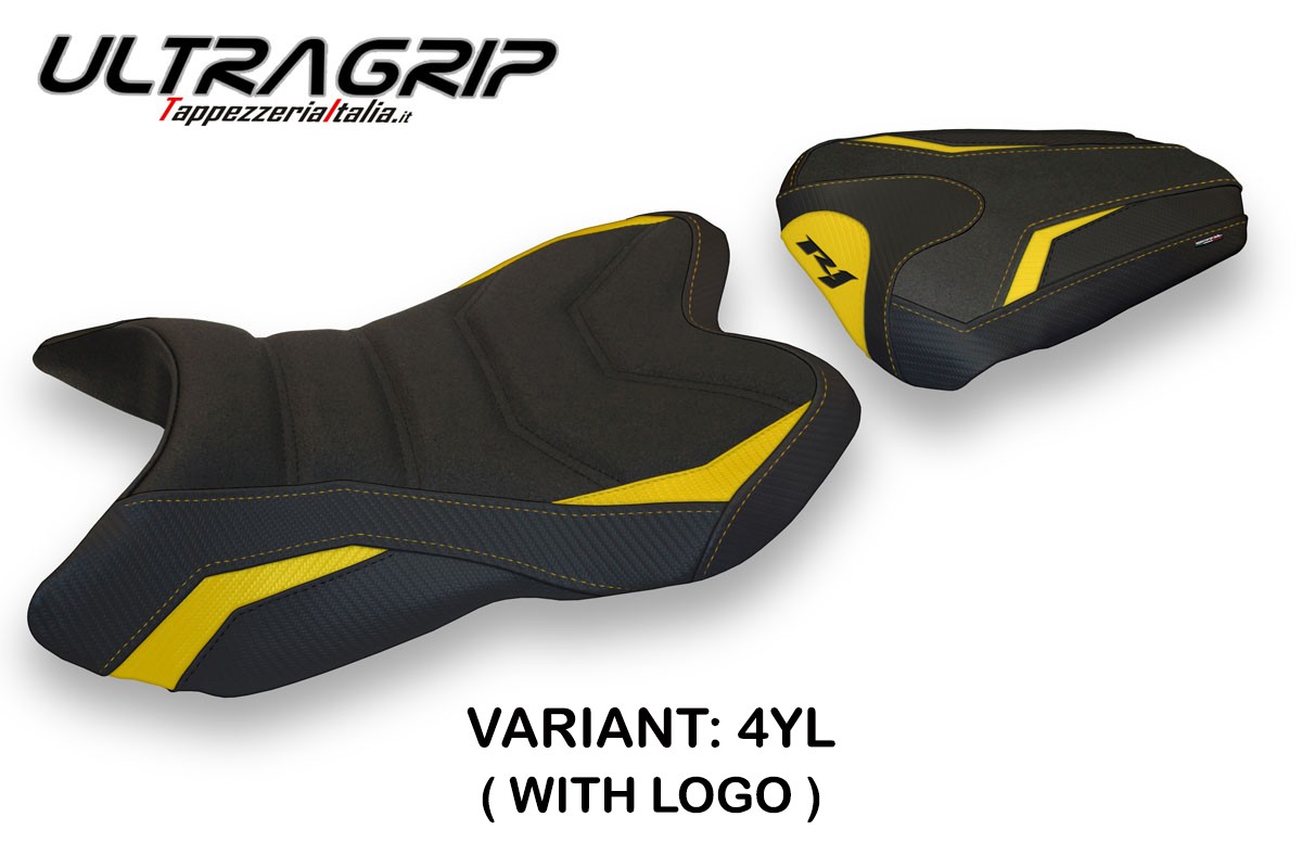 Rivestimento sella TPZ Habay 1 Ultragrip Logo giallo Yamaha R1 2007-2008