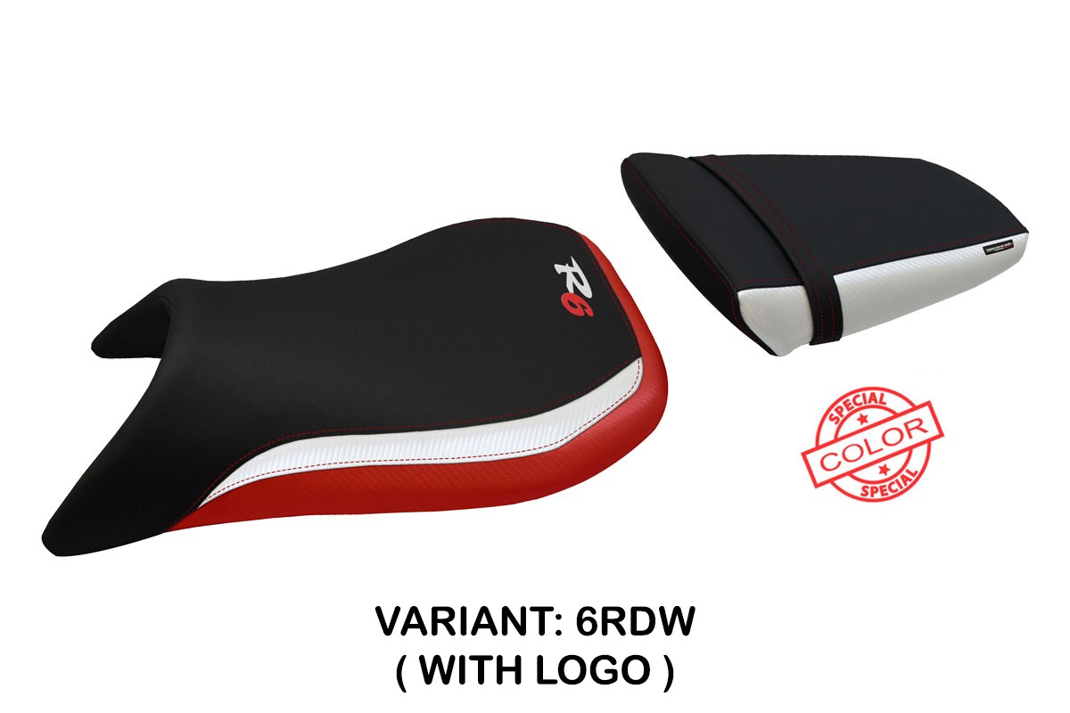 TPZ Glasgow Special red-white Saddle covering Logo Yamaha R6 1999-2002