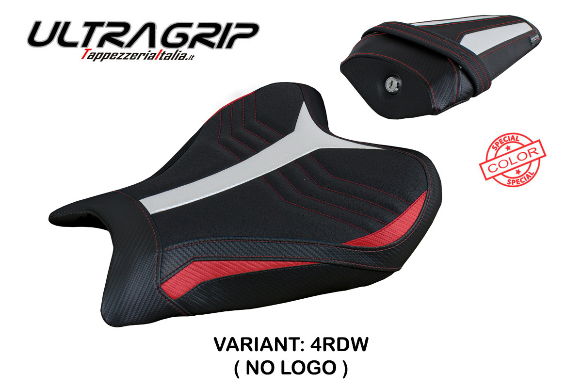 Rivestimento sella TPZ Thera Ultragrip rosso-bianco Yamaha R7 2021-2025