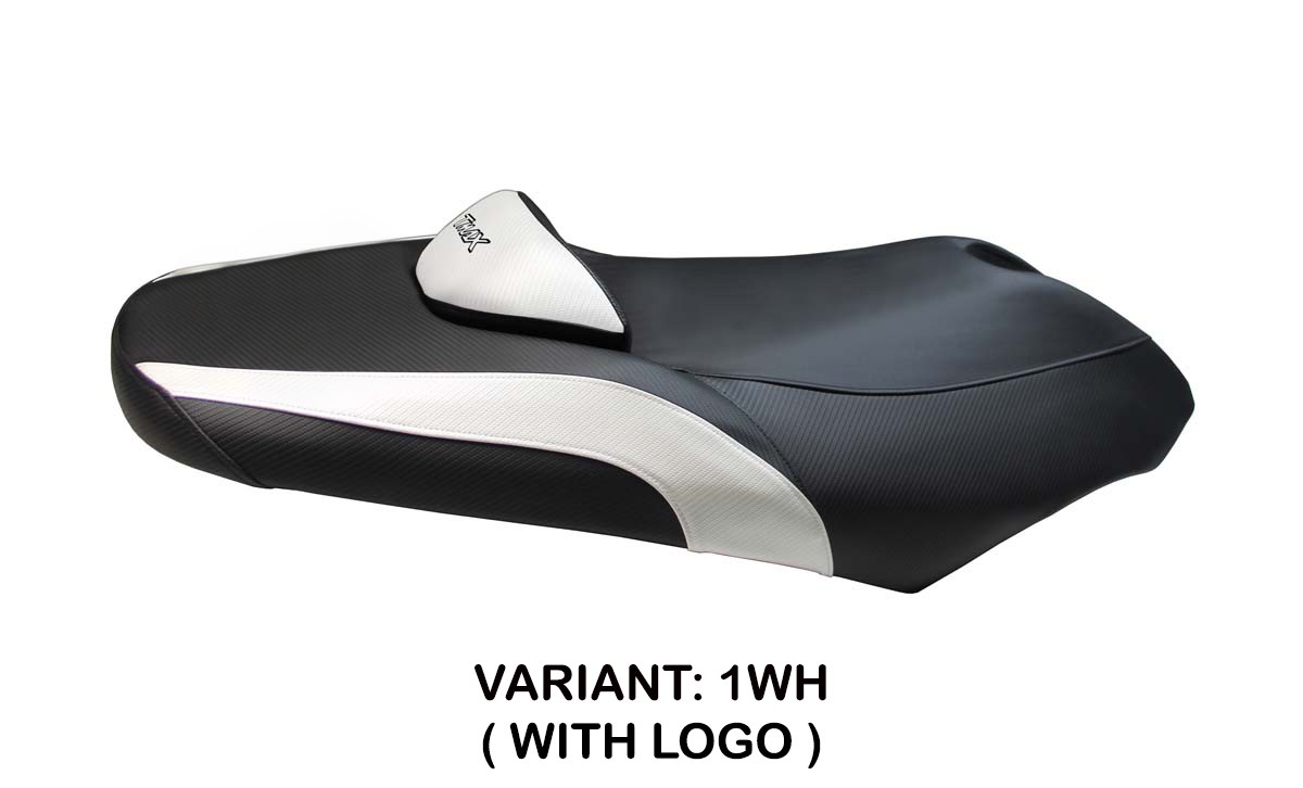 TPZ Antonio white Saddle covering Logo Yamaha Tmax 500 2001-2007