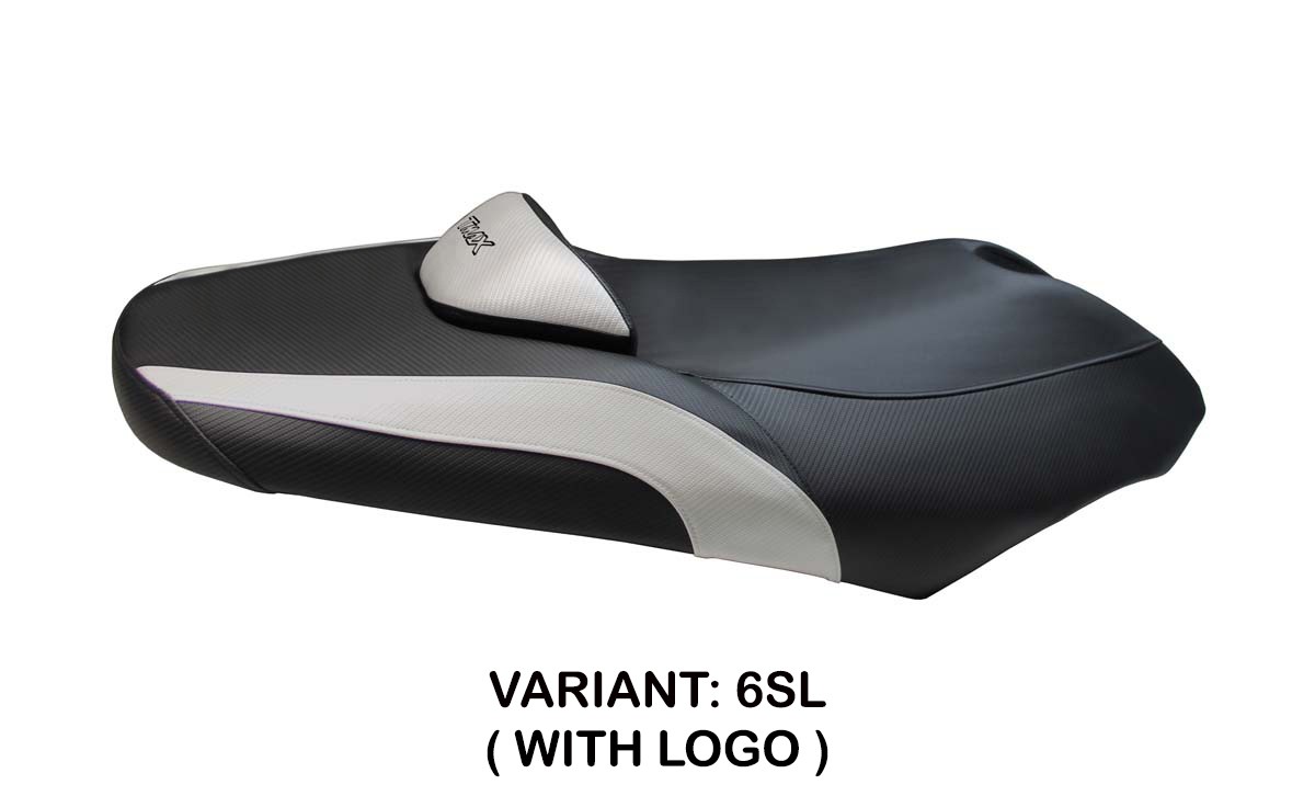 TPZ Antonio silver Saddle covering Logo Yamaha Tmax 500 2001-2007