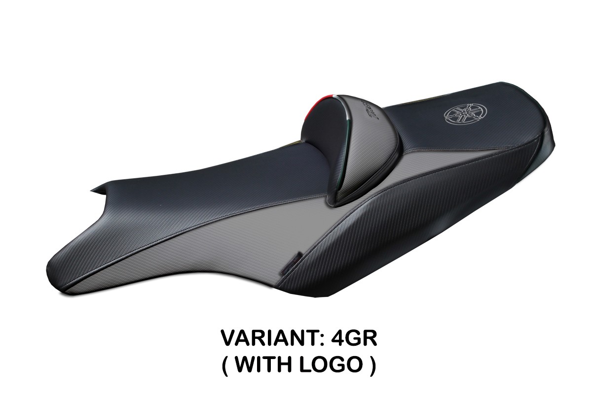 Rivestimento sella TPZ Rosario Logo grigio Yamaha Tmax 500/530 2008-2016