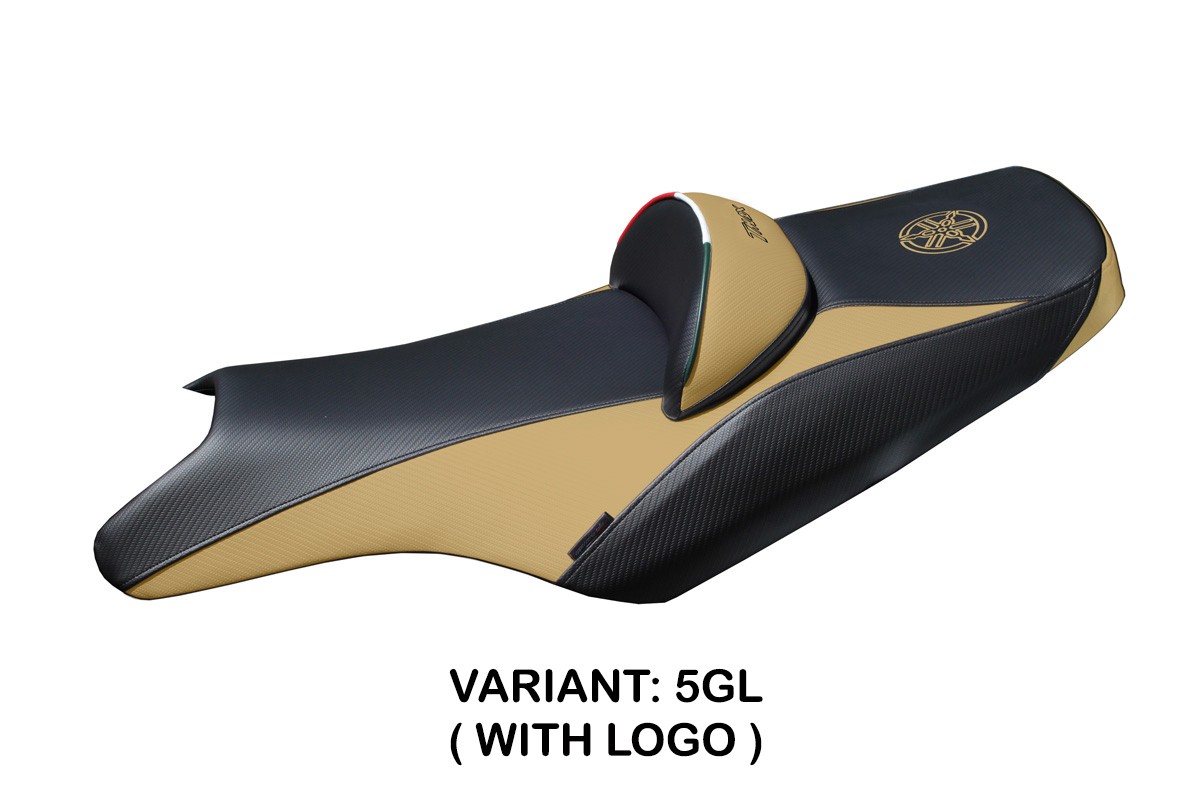 Rivestimento sella TPZ Rosario Logo oro Yamaha Tmax 500/530 2008-2016