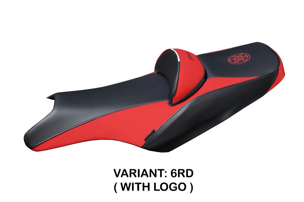 Rivestimento sella TPZ Rosario Logo rosso Yamaha Tmax 500/530 2008-2016