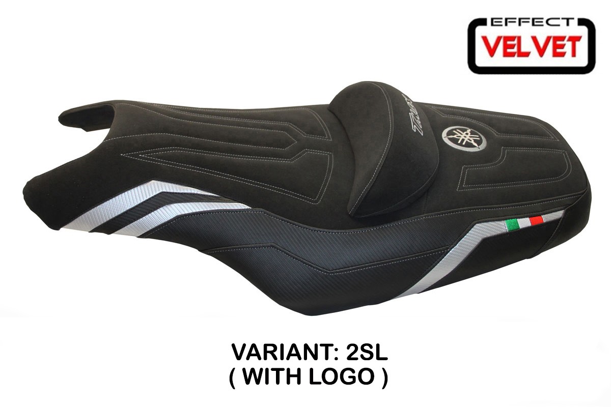 Rivestimento sella TPZ I Love Italy Logo argento Yamaha Tmax 500/530 2008-2016