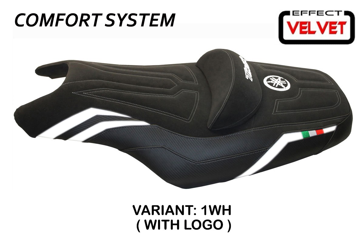 Rivestimento sella TPZ I Love Italy Comfort Logo bianco Yamaha Tmax 500/530 2008-2016