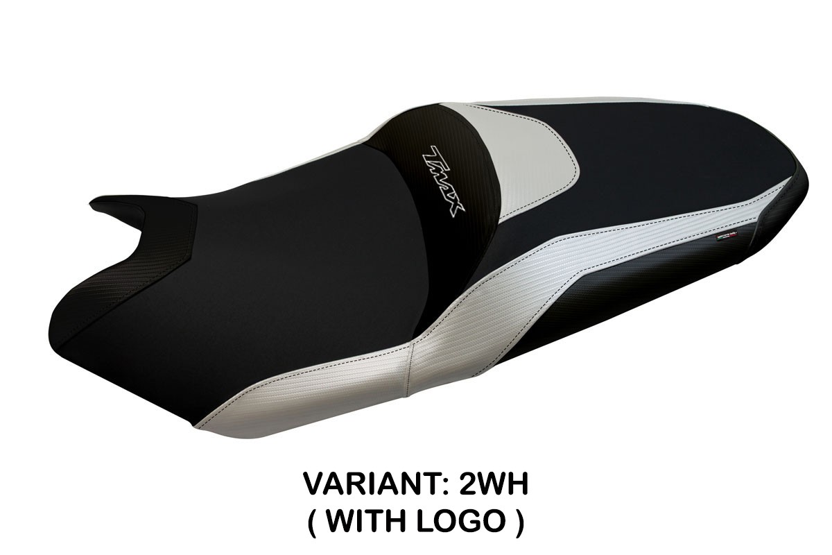 Rivestimento sella TPZ Milano 3 Logo bianco Yamaha Tmax 530/560 2017-2021