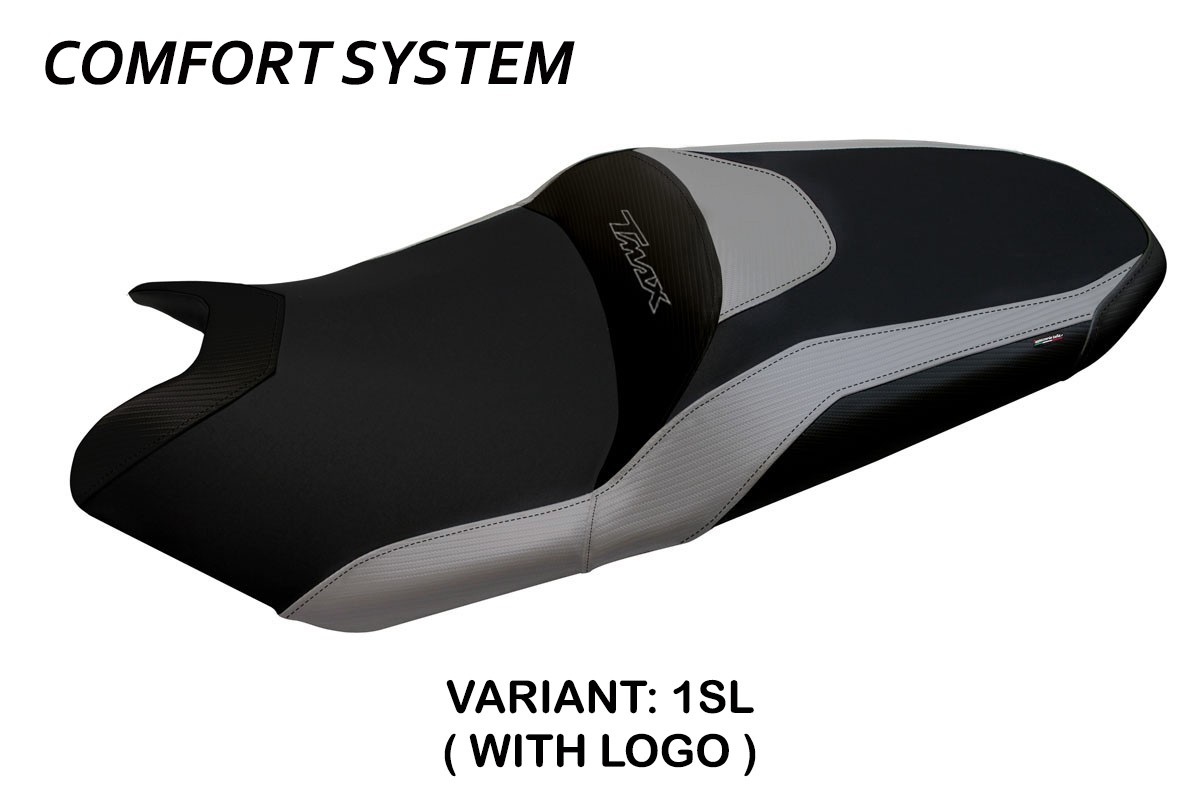 Rivestimento sella TPZ Milano 3 Comfort Logo argento Yamaha Tmax 530/560 2017-2021