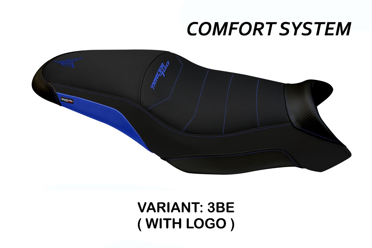 TPZ Kindia Comfort blue Saddle covering Logo Yamaha Tracer 700 2020-2025