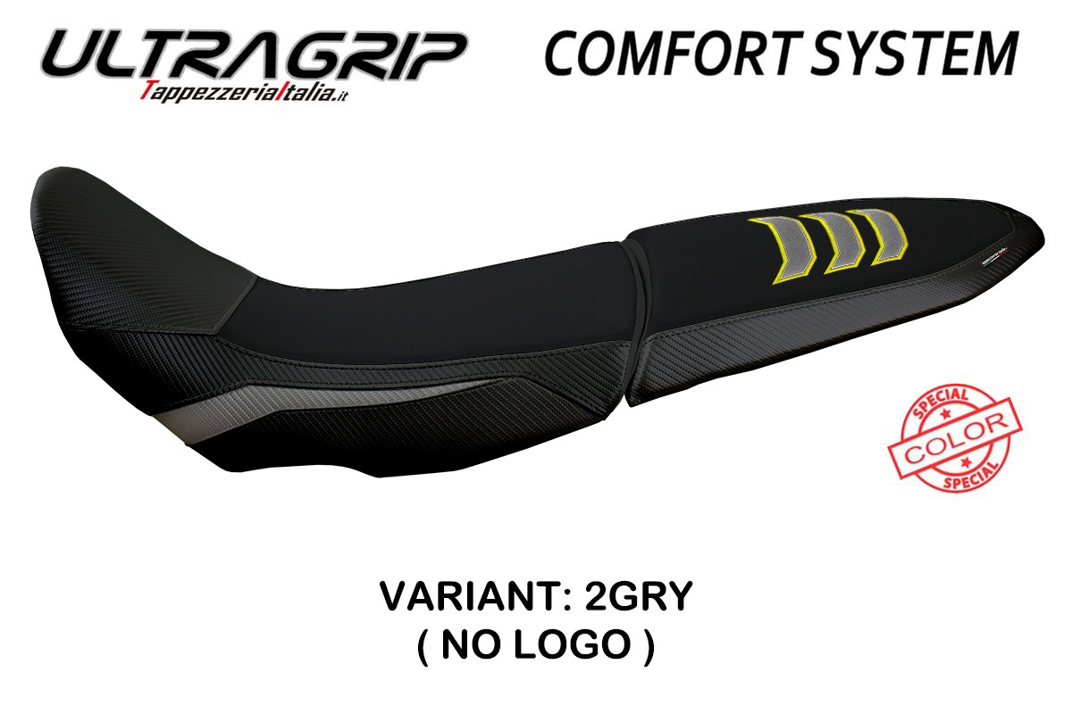 TPZ Gulfi Comfort Ultragrip grey-yellow Saddle covering Yamaha Tenere 700 2019-2025