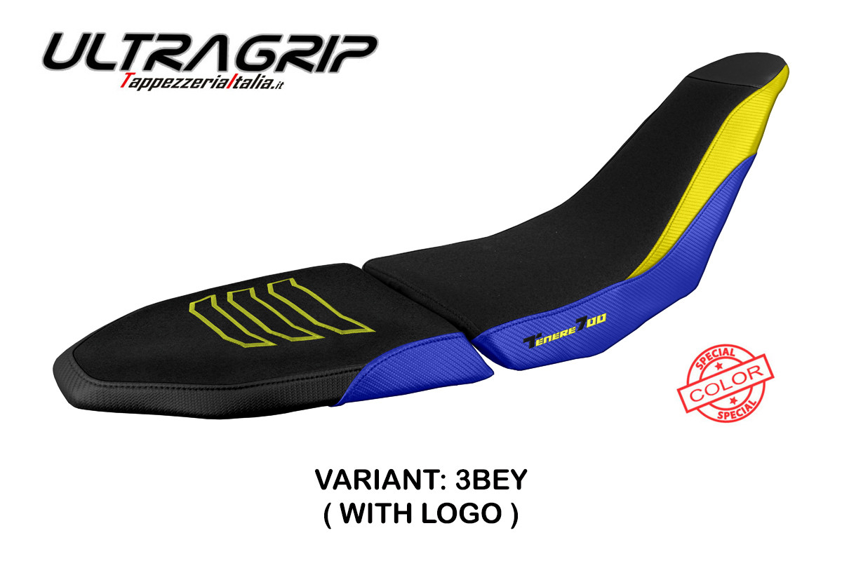 Rivestimento sella TPZ Sendai Ultragrip Logo blu-giallo Yamaha Tenere 700 Raid 2022-2025