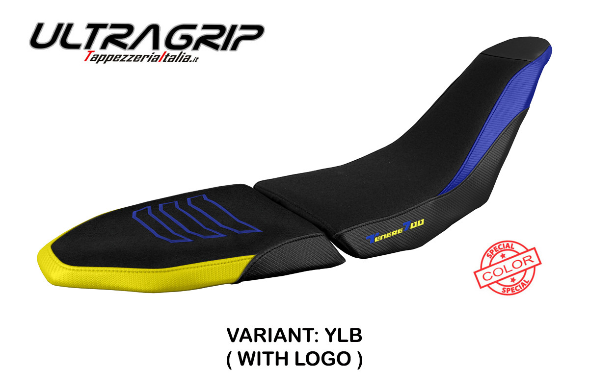 Rivestimento sella TPZ Sendai Ultragrip Logo giallo-blu Yamaha Tenere 700 Raid 2022-2025