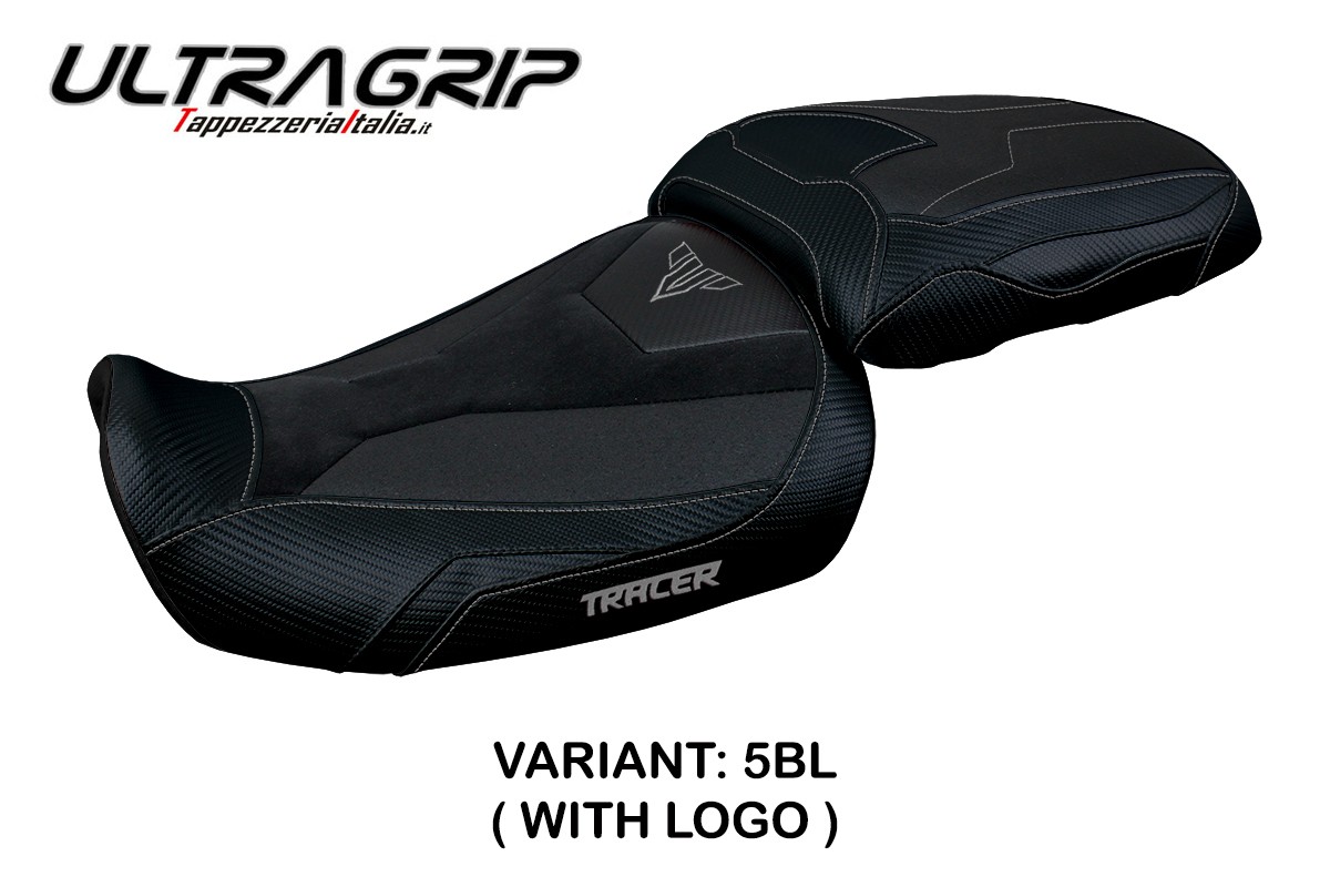 TPZ Gadir Ultragrip black Saddle covering Logo Yamaha Tracer 9/GT 2021-2024