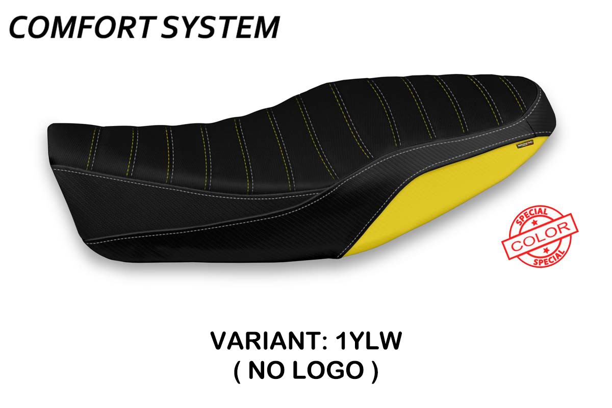 Rivestimento sella TPZ Dagda Comfort Special giallo-bianco Yamaha XSR700 2016-2020