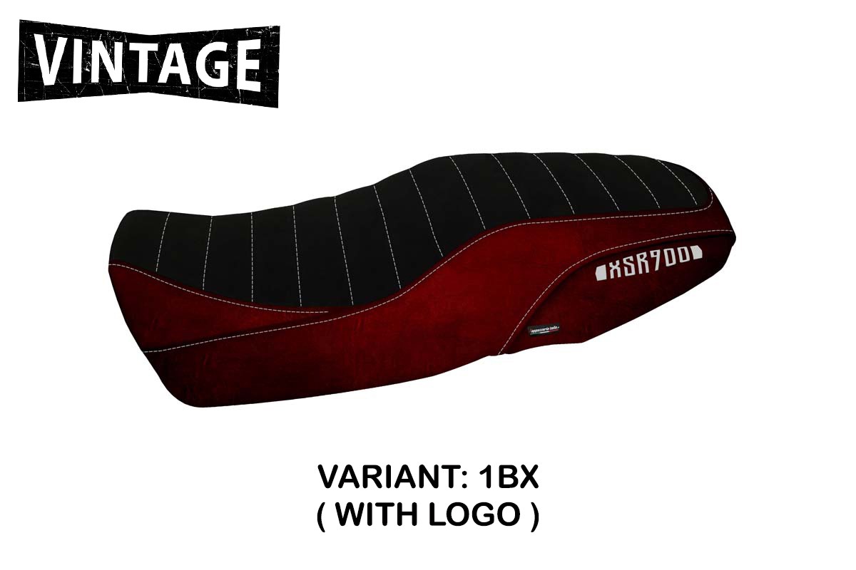 Rivestimento sella TPZ Portorico 1 Vintage Logo bordeaux Yamaha XSR900 2016-2021