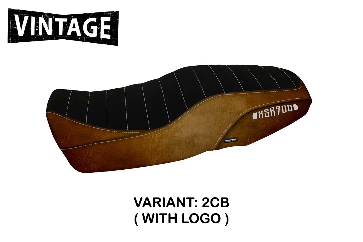 Rivestimento sella TPZ Portorico 1 Vintage Logo cammello Yamaha XSR900 2016-2021