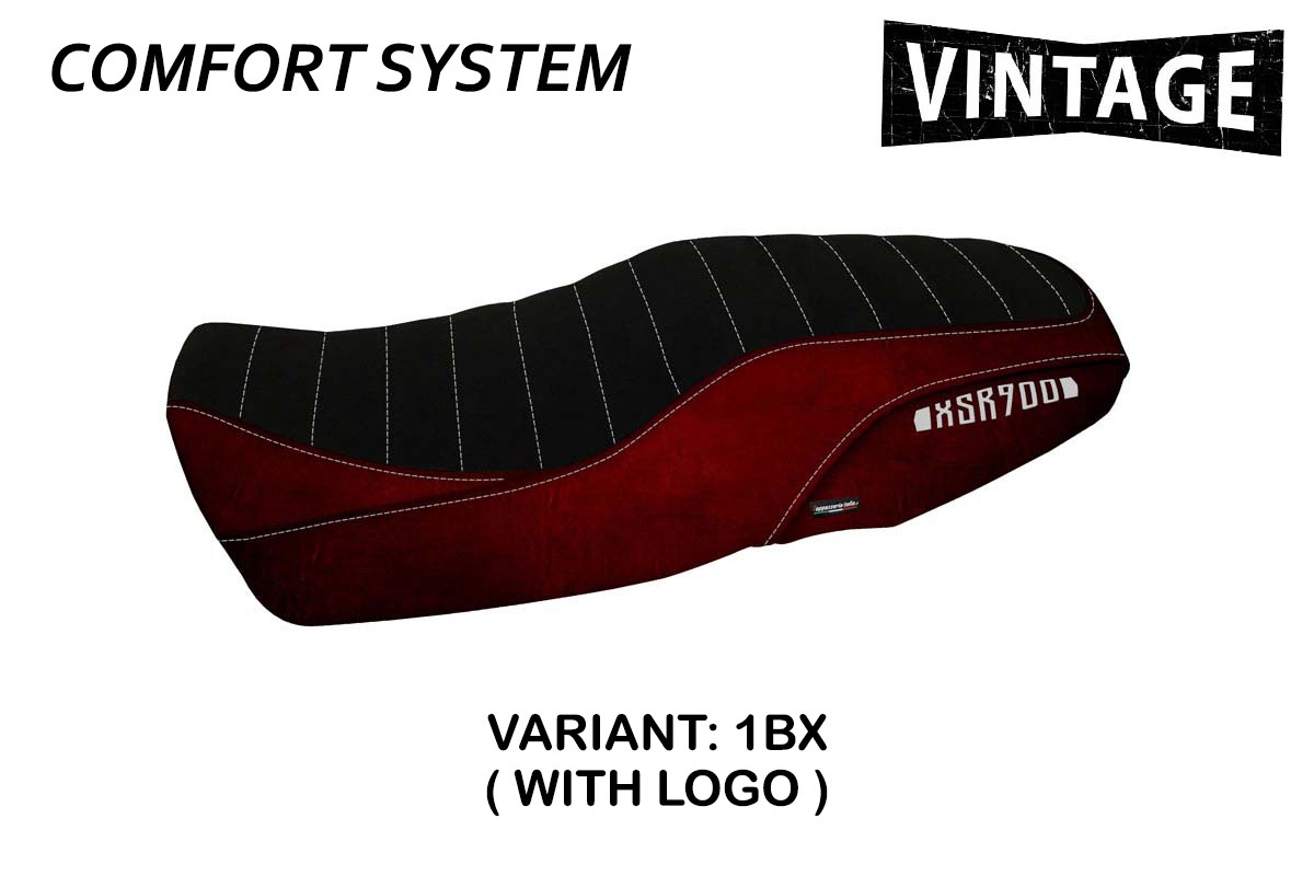 Rivestimento sella TPZ Portorico 1 Vintage Comfort Logo bordeaux Yamaha XSR900 2016-2021