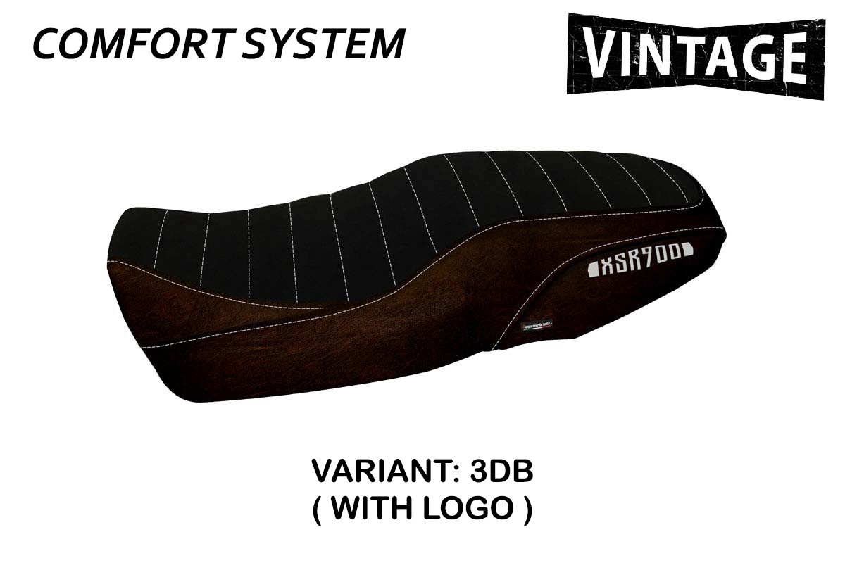 Rivestimento sella TPZ Portorico 1 Vintage Comfort Logo testa di moro Yamaha XSR900 2016-2021