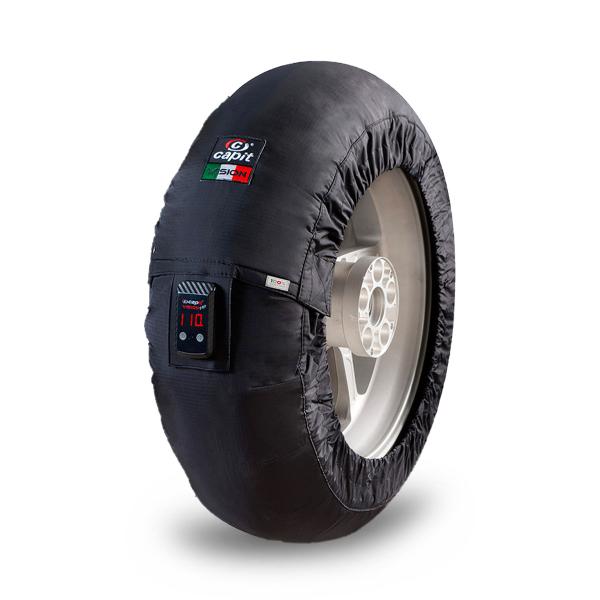 Front black Capit tyrewarmer size M United Kingdom plug