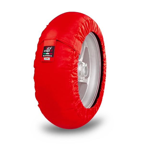 Front red Capit tyrewarmer size 300 Series FR Australian plug