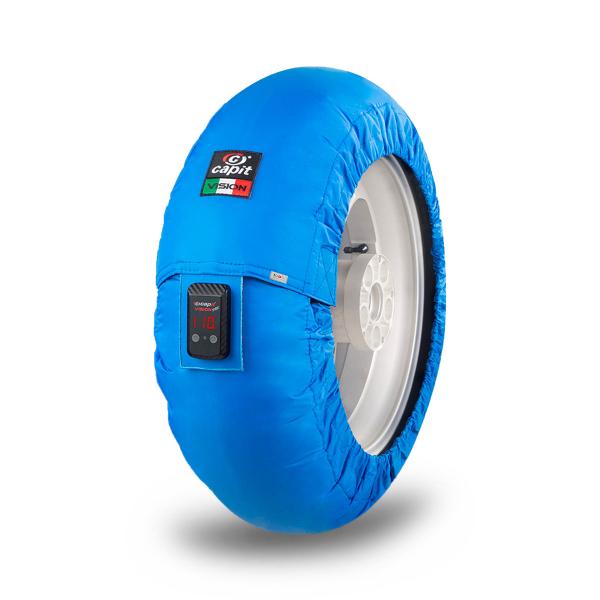 Front blue Capit tyrewarmer size 300 Series FR Japanese plug