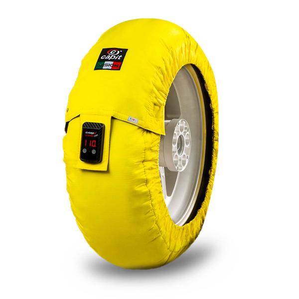 Front yellow Capit tyrewarmer size S Japanese plug