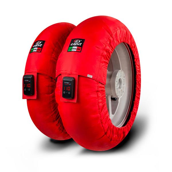 Pair of red Capit tyrewarmers size M-L Australian plug