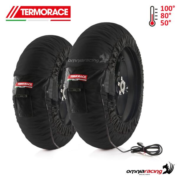 Pair of motorcycle tyrewarmer Termorace Evo black 120-150/165