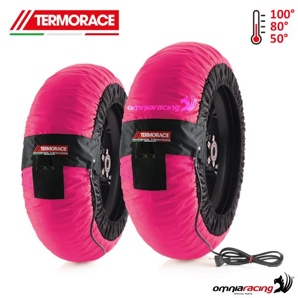 Pair of motorcycle tyrewarmer Termorace Evo 1XL pink 120-180/200
