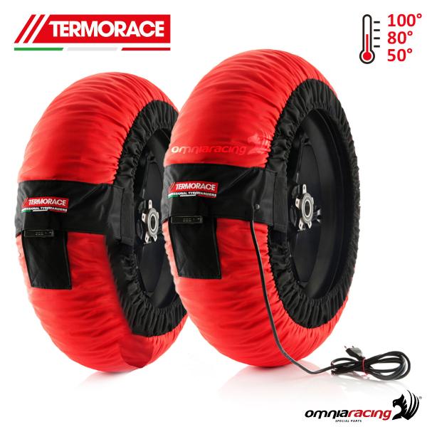 Coppia termocoperte moto radiali Termorace Evo 1XL rosse 120-180/200