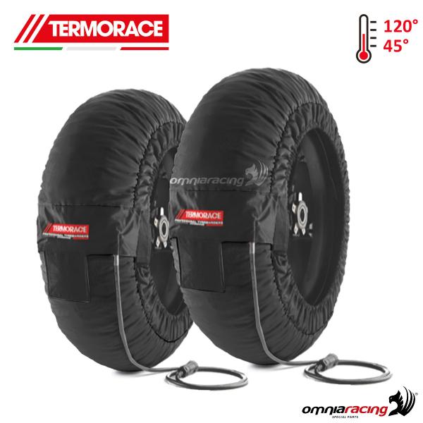 Pair of motorcycle tyrewarmer Termorace Expert 1XL black 120-180/200