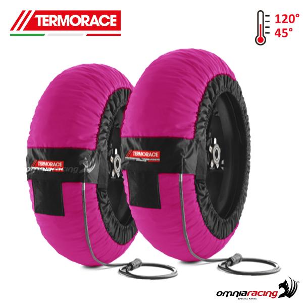Coppia termocoperte moto radiali Termorace Expert rosa 110-140