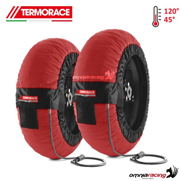 Coppia termocoperte moto radiali Termorace Expert 1XL rosse 120-180/200