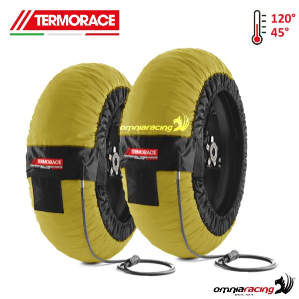 Coppia termocoperte moto radiali Termorace Expert 1XL gialle 120-180/200