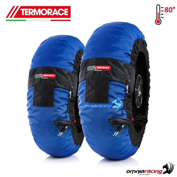 Coppia termocoperte moto radiali Termorace One blu 100-100