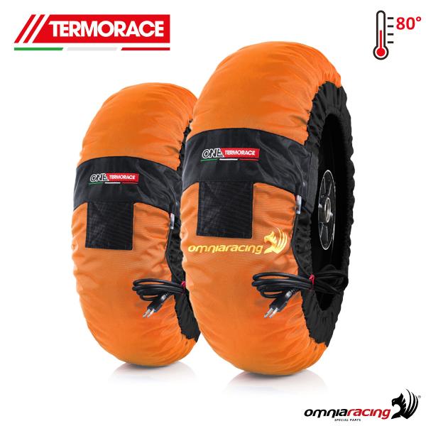 Coppia termocoperte moto radiali Termorace One arancioni 100-100