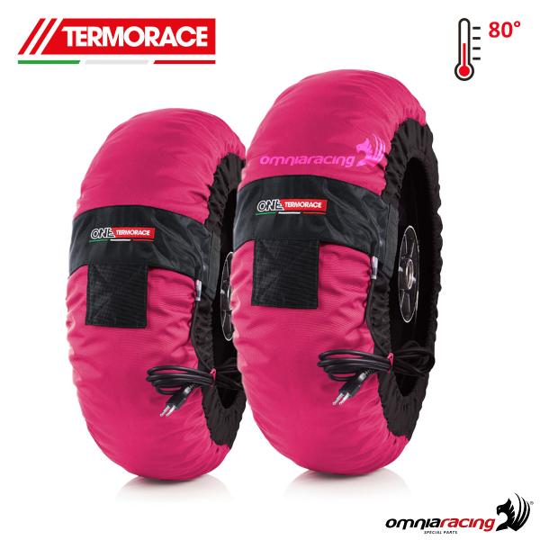 Coppia termocoperte moto radiali Termorace One 2XL rosa 120-180/200