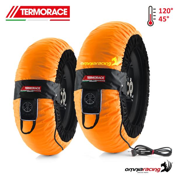 Coppia termocoperte moto radiali Termorace Tech arancioni 110-140