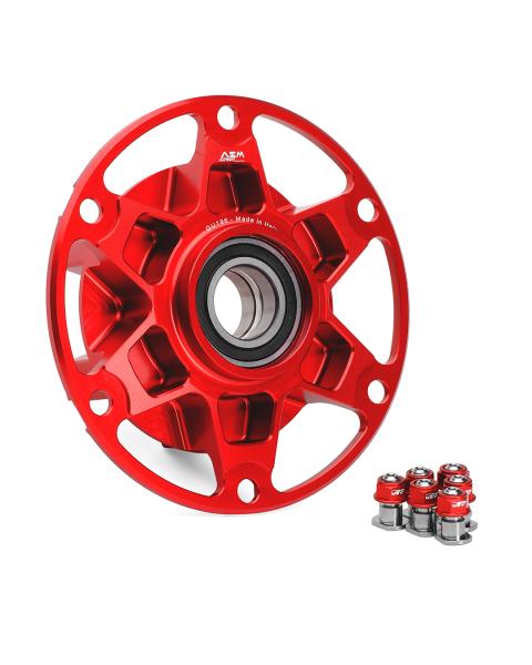 AEM sprocket carrier flange lava red for Ducati Panigale V2 2025-2026