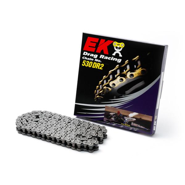 Catena moto EK 530 DRZ2 passo 530 maglie 160 per drag racing