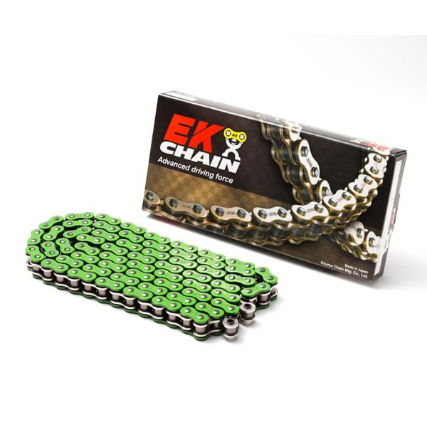 EK MVXZ2 motorcycle chain pitch 520 links 112 Green