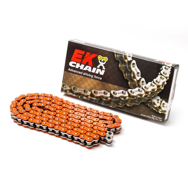 EK MVXZ2 motorcycle chain pitch 525 links 110 Orange