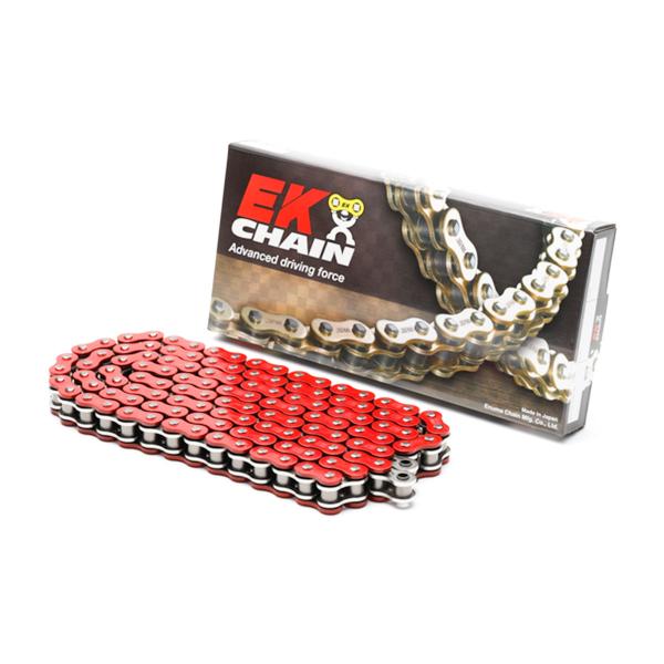 Catena moto EK MVXZ2 passo 525 maglie 120 Rossa