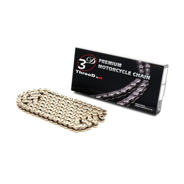 EK 520 MXR/3D ThreeD motocross chain 520 size 102 links gold