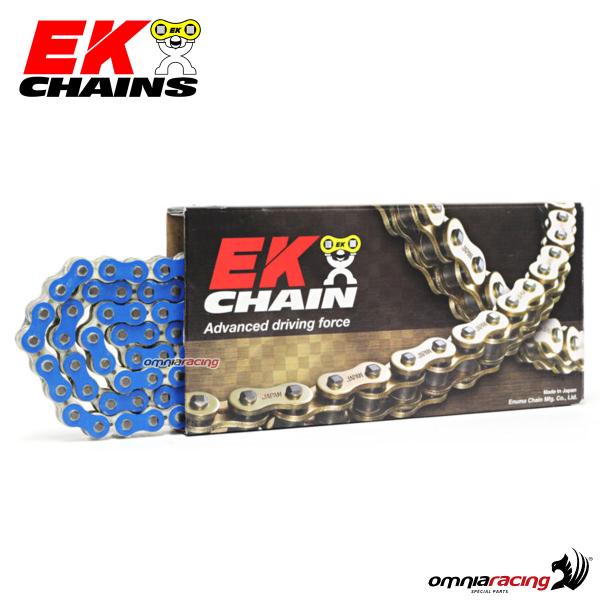 Chain EK size 530, 120 side links for bike medium/high cc with Quadra QX-ring color blue