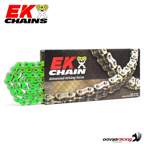 Chain EK size 520, 120 side links for bike medium/high cc with Quadra X-ring color green
