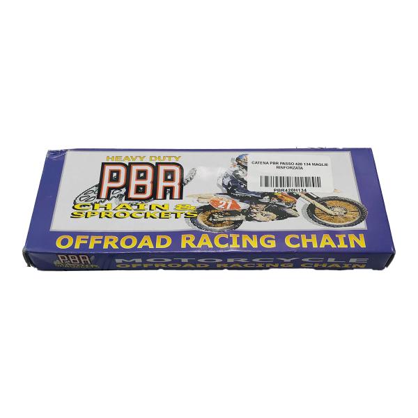 PBR reinforced chain, 428 pitch, 142 links for offroad motorcycles