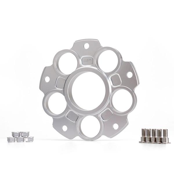 Portacorona AEM cinque fori in alluminio colore Argento rodiato